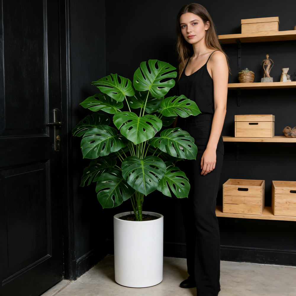 40-65cm Large Artificial Monst - Monstera Adansonii ulasan dan harga
