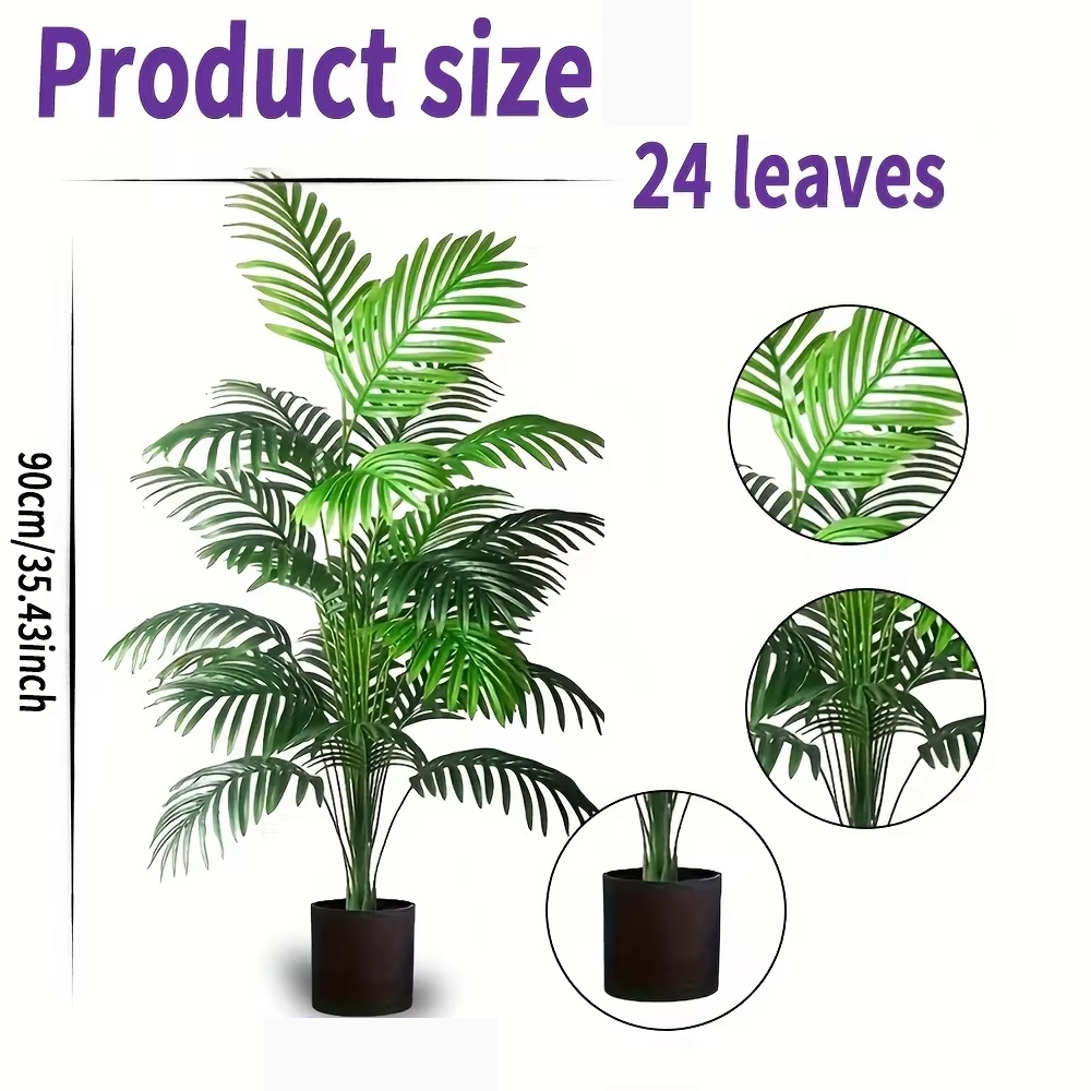 24 Leaves Areca Palm Artificia - Monstera Adansonii ulasan dan harga