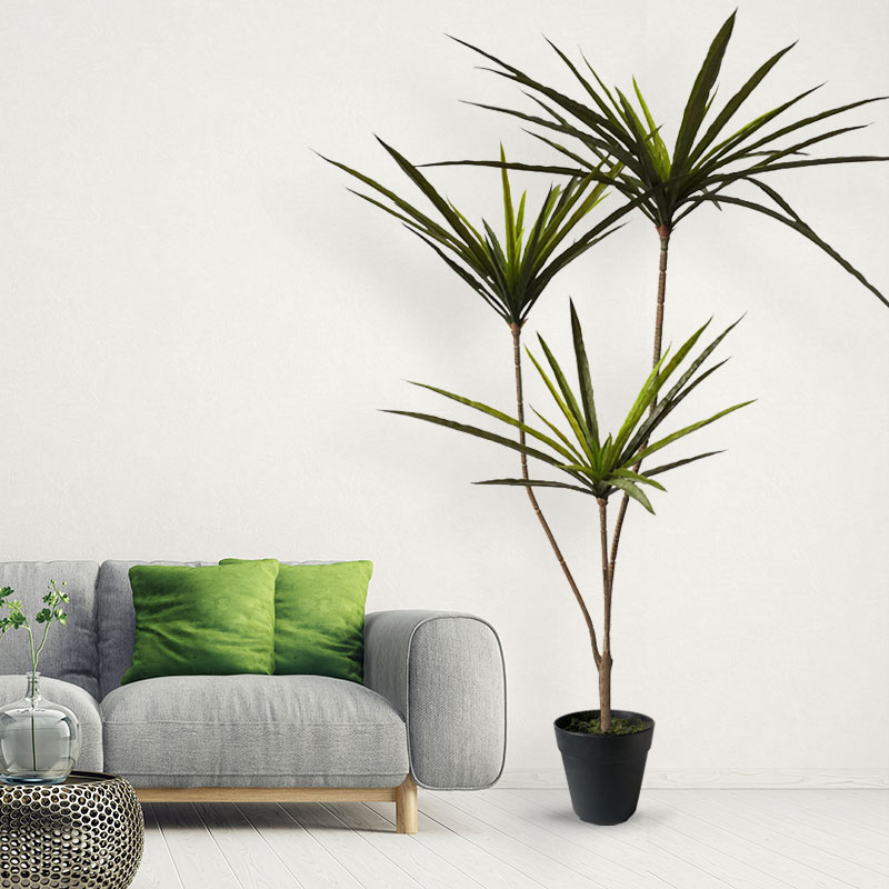 90-120cm Large Artificial Drac - Dracaena Marginata ulasan dan harga
