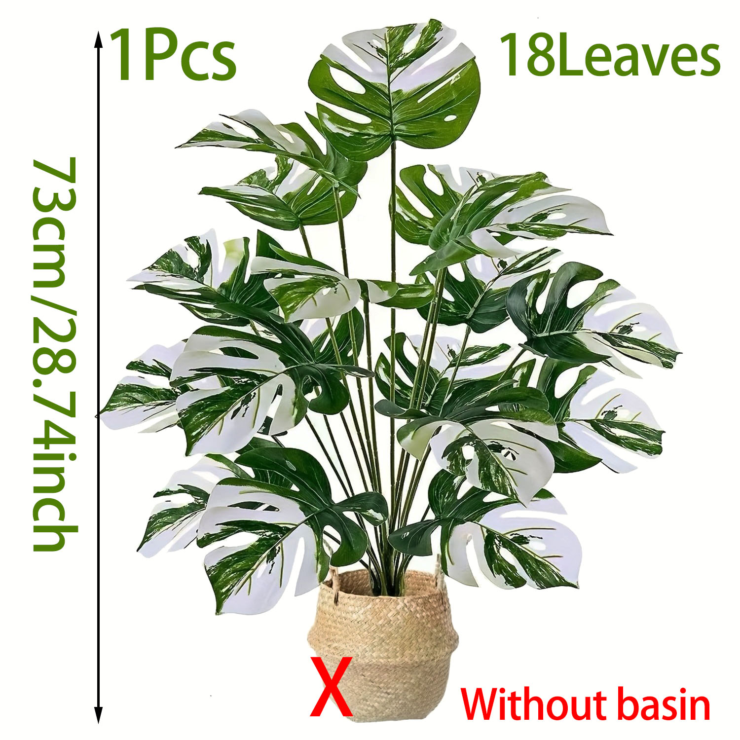 Realistic Artificial Monstera  - Monstera Adansonii ulasan dan harga